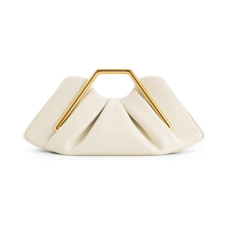 Plissierte Abendtasche Damen Retro Cloud Luxus Textur Clutch_voghion.com