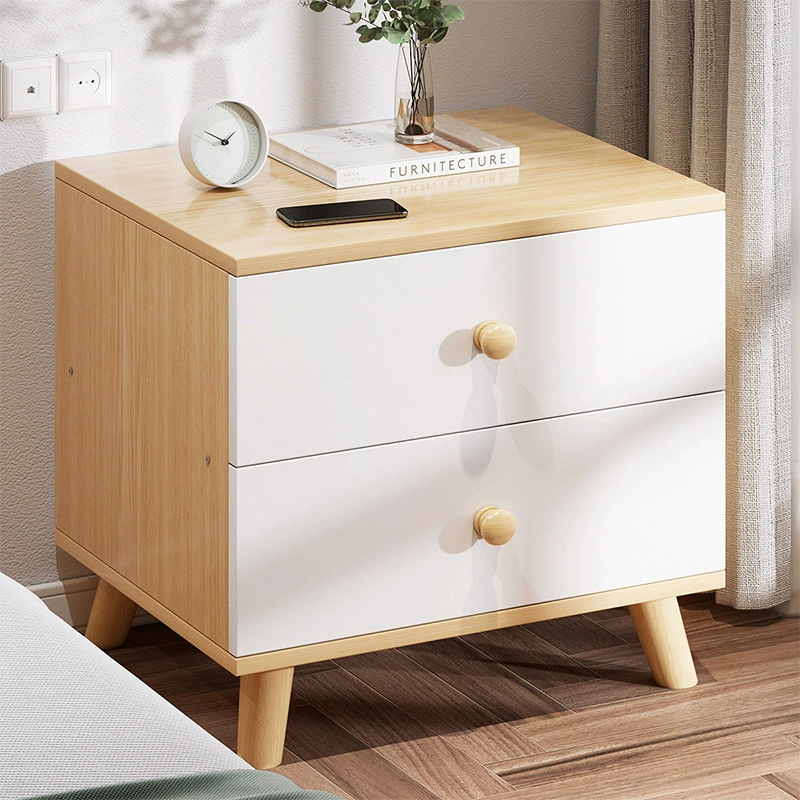 Прикроватная тумбочка, простой шкаф для хранения на ножках из цельного дерева для спальни, простой шкаф для хранения, прикроватная полка для хранения, небольшой маленький шкаф, поставка