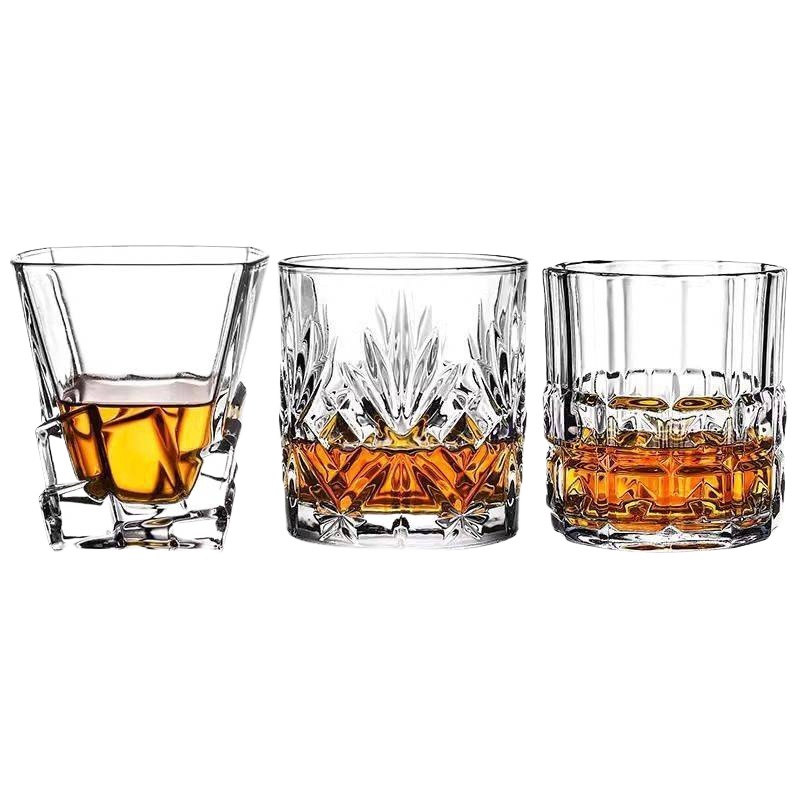 Vaso de whisky de cristal de copa de vino de estilo europeo copa de vidrio de copa de vino vino de copa de vino de bar fábrica