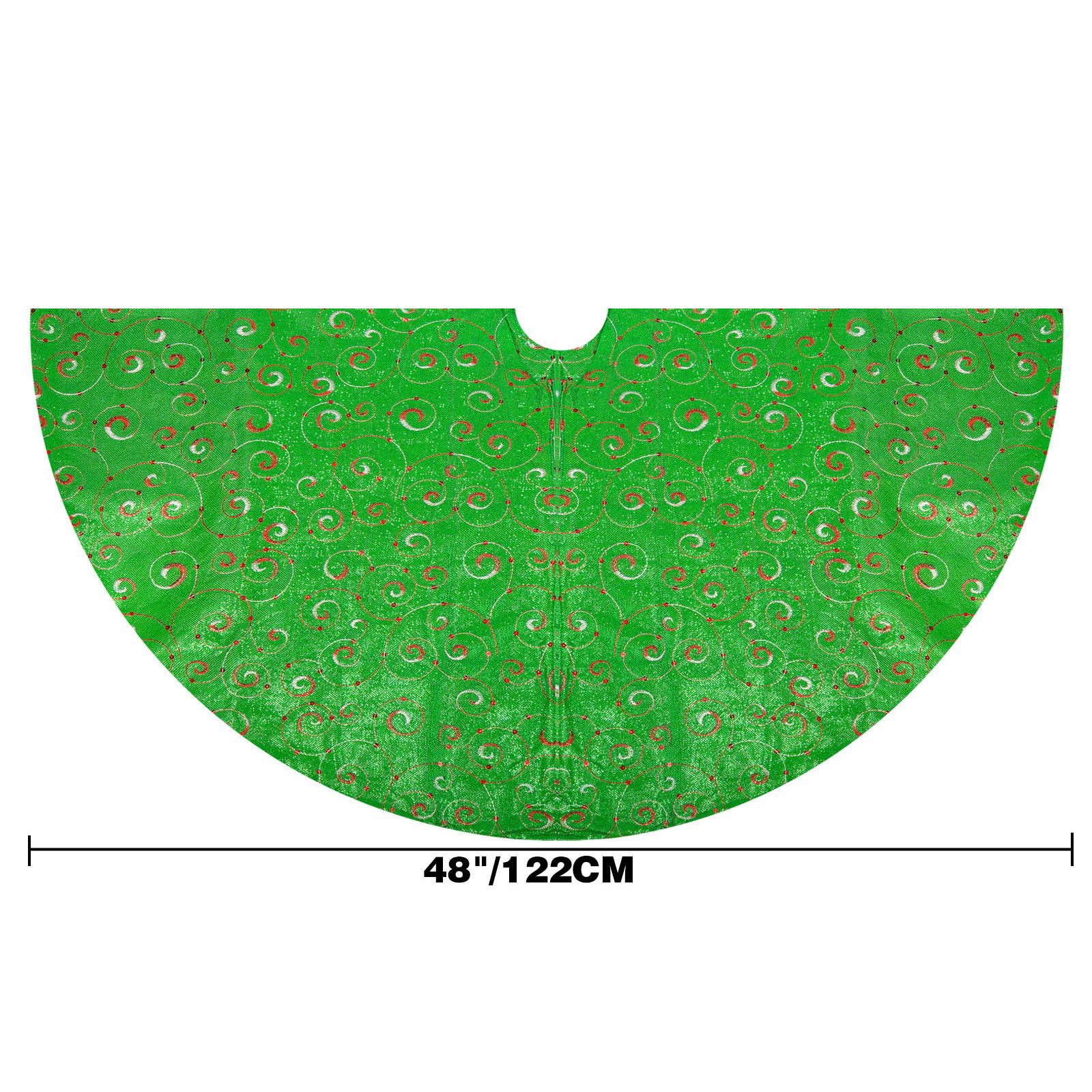 Navidad transfronteriza verde falda de árbol creativo de decoración de vacaciones delantal de árbol verde de alta calidad accesorios de árbol de Navidad