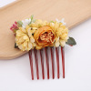 Street hair accessory for bride, hairgrip, European style, flowered, for bridesmaid, wholesale