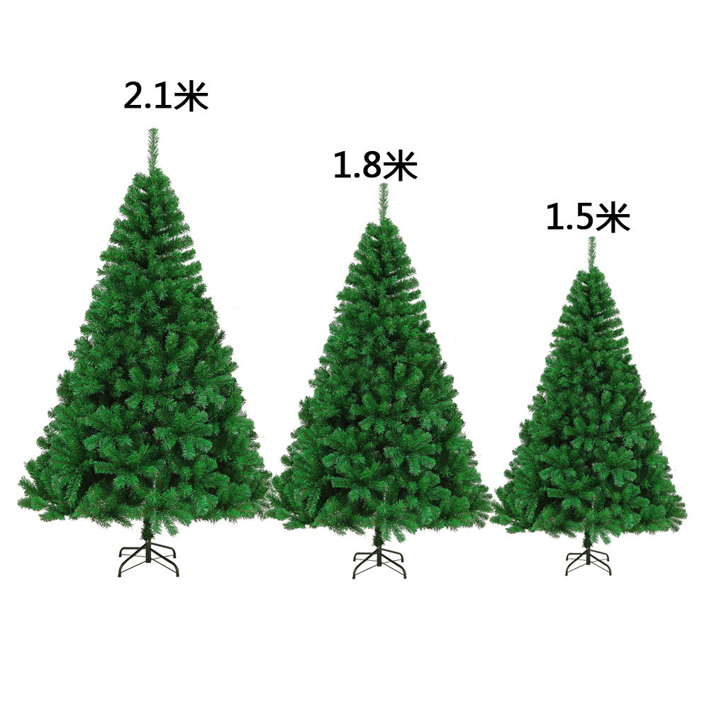 Árbol de Navidad Decoración del hogar Joyas navideñas Simulación encriptada Material de PVC verde Fabricante de árboles de Navidad al por mayor