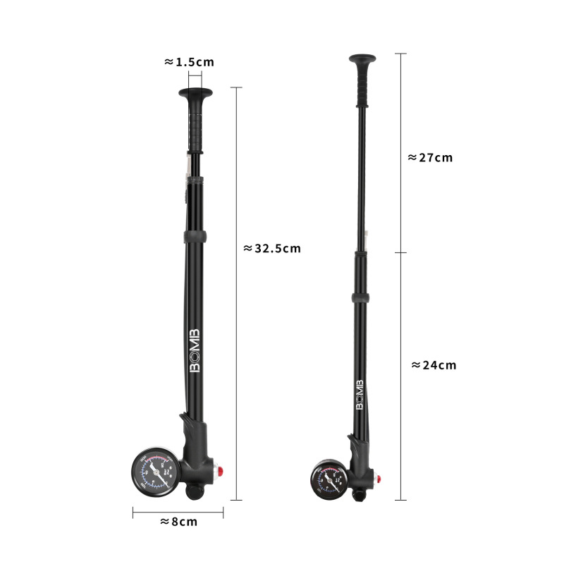 卸売高圧ポンプアルミ合金フロントフォークポンプリアサスペンションロードバイクインフレータブルポンプ|undefined