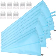 16件套蛋糕烘焙裱花袋套装 可重复使用奶油糖霜裱花烘焙工具套装