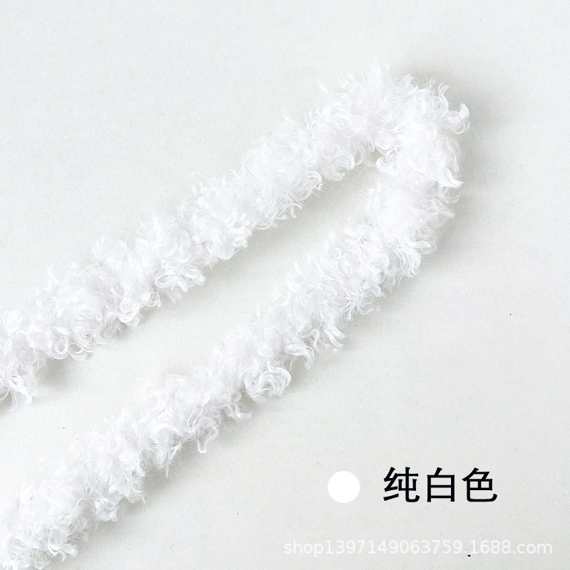 Varilla de torsión de pelo rizado suministro directo de fábrica de lana súper gruesa y súper densa de 20mm de felpa hecha a mano de bricolaje raíz de pelo de perro de leche pequeña al por mayor