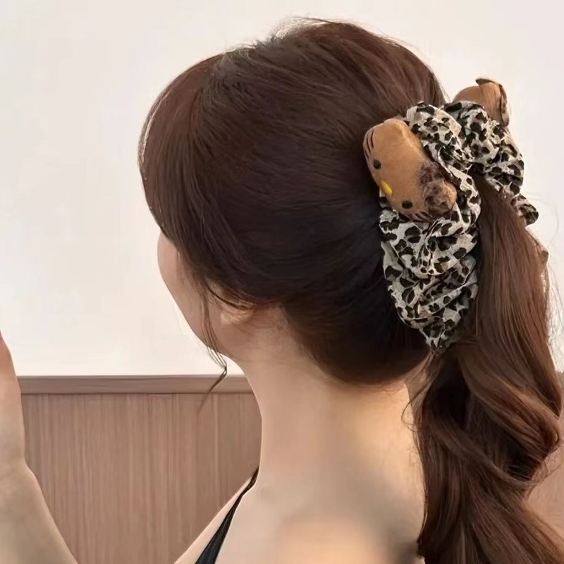 可爱米菲兔香蕉夹牛仔蓝卡通后脑勺显发量马尾抓夹头饰发卡女发饰|undefined