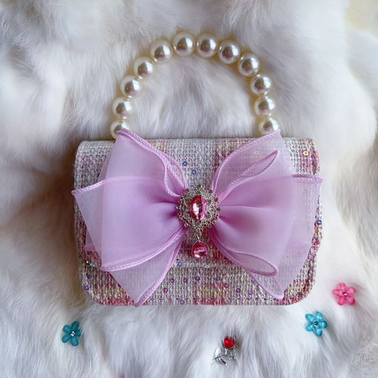 Nuevo tipo de bolsos para niños, bolsos de moda, bolsos de princesa de viento, bolsos portátiles lindos para chicas, bolsos de red para bebés.