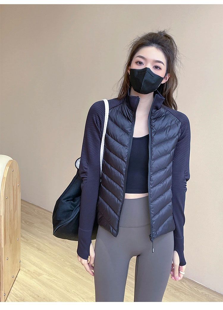 ChicShe Sports Yoga Down Jacket Women Skiing Running Hiking Autumn Winter Lightweight Fitness Inner Layer Windproof Warm Coat_voghion.com