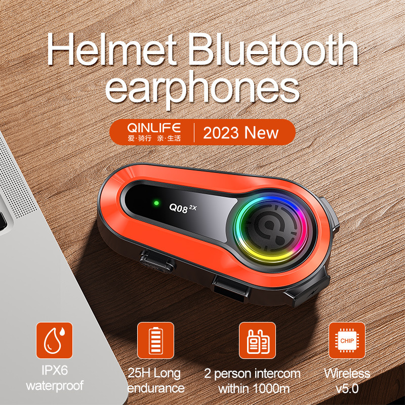 Cross-Border Q082X Helmet Bluetooth Headset Double Intercom Motorcycle Helmet Headset Stereo Headset Audio Cross-Border Q082X Helmet Bluetooth Headset Double Intercom Motorcycle Helmet Headset Stereo Headset Audio