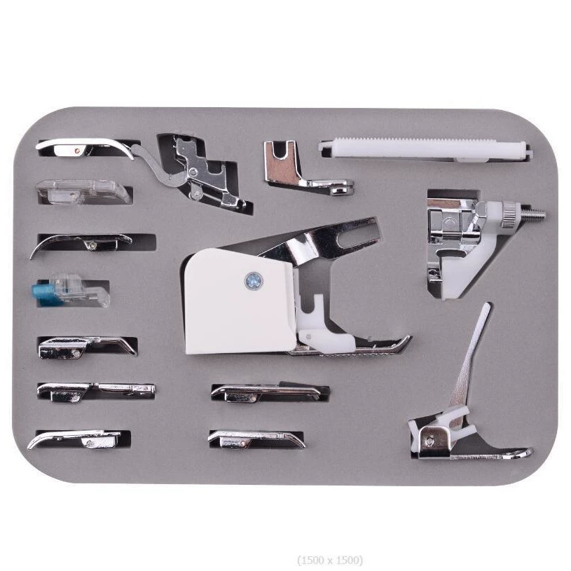 CY-015 костюм прижимная лапка набор из 15 предметов для многофункциональных принадлежностей для швейных машин костюм прижимной лапки для швейной машины с коробкой для прижимной лапки