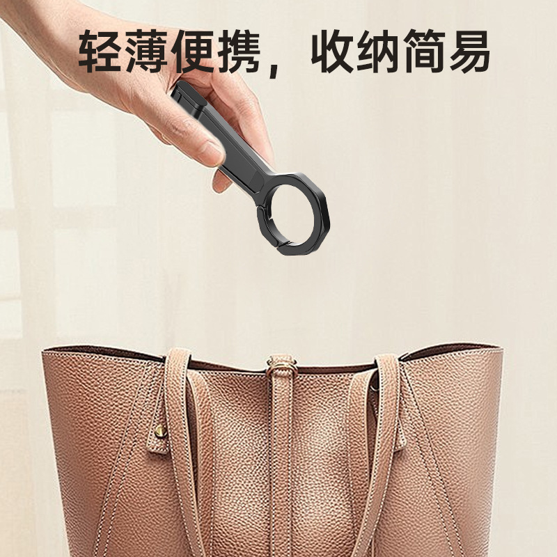 新款磁吸手机支架弹簧扣桌面360°旋转直播支架折叠三角手机支架|undefined
