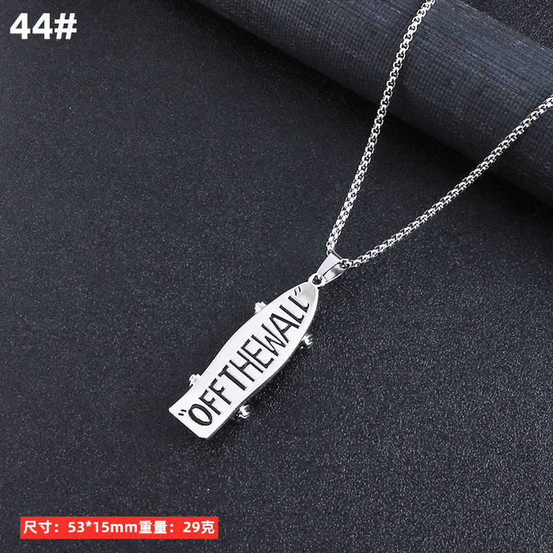 Hombres collar de titanio joyería acero aleación personalizada colgante ins hip hop calle suéter largo cadena accesorios colgantes