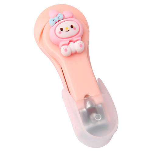Cute mini nail clippers for adult home use with protective cover creative folding nail clippers for manicure