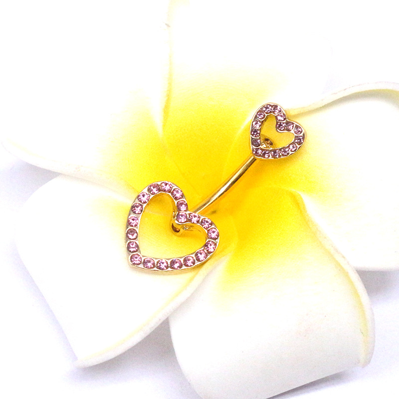Gabby Europäischer und amerikanischer grenzüberschreitender herzförmiger Perlenring-Nabelstecker-Körperpiercing-Schmuckhersteller auf Lager_voghion.com