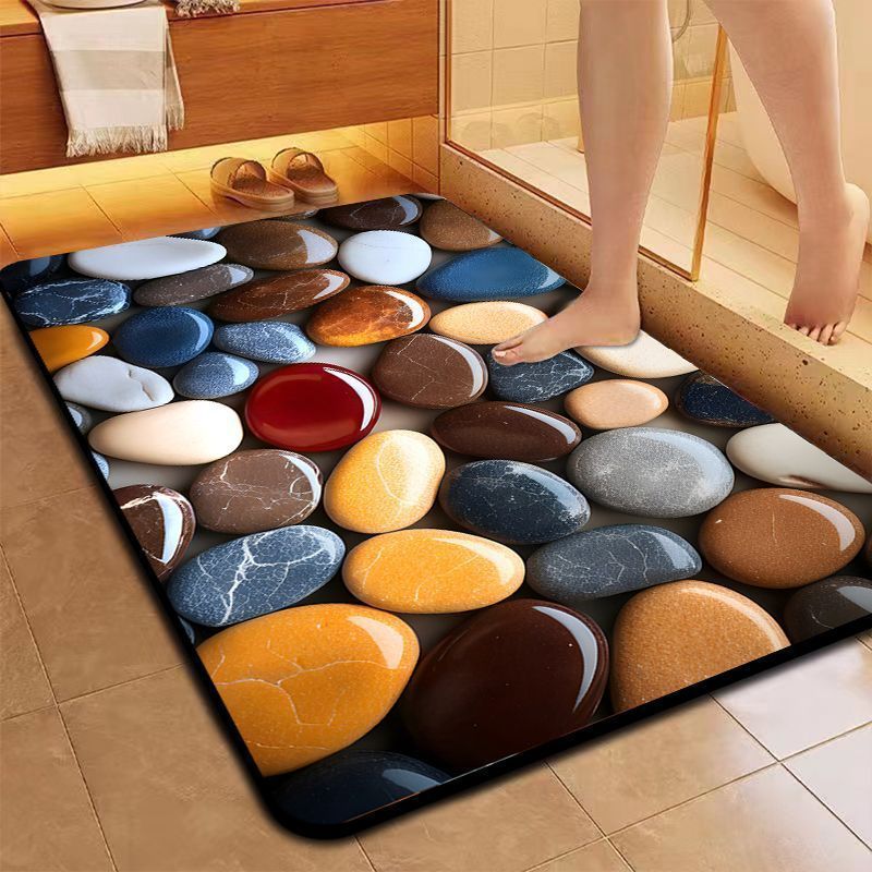 Alfombra de suelo de adoquines de diatomitas, almohadilla de pies absorbente de agua, almohadilla de pies antideslizante de baño resistente al desgaste image 21