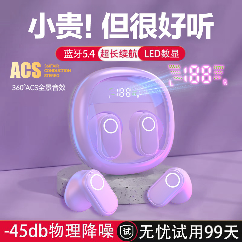 M86 New Mini High-Looking Wireless Bluetooth Headset Semi-In-Ear High-Quality Noise Reduction Ultra-Long Battery Life Zhihuang