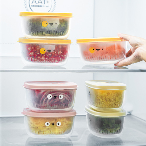 Kitchen odor-proof storage box, onion and ginger preservation box, drain preparation box, ingredient and seasoning storage box