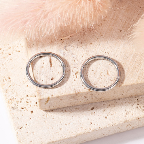 European and American stainless steel interface ring nose ring splicing ring 316L electroplating splicing piercing jewelry universal ring factory direct sale