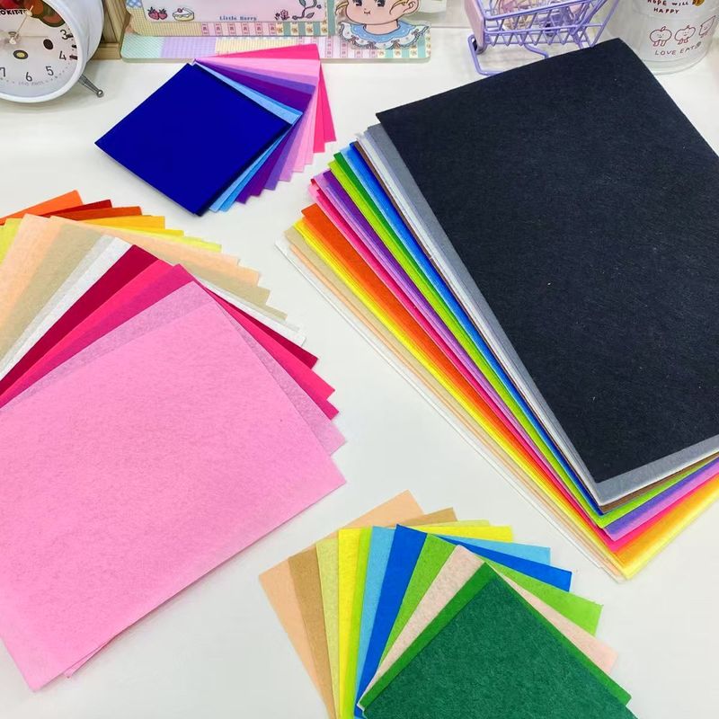 Factory Direct Sales 1mm Colorful Non-Woven Fabric DIY Craft Materials Non-Woven Fabric Kindergarten Classroom Decoration Felt Fabric Factory Direct Sales 1mm Colorful Non-Woven Fabric DIY Craft Materials Non-Woven Fabric Kindergarten Classroom Decoration Felt Fabric