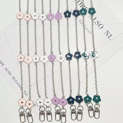 新款滴油小花鏈條手機掛繩小香風手機斜跨鏈手機殼配件掛 飾手機