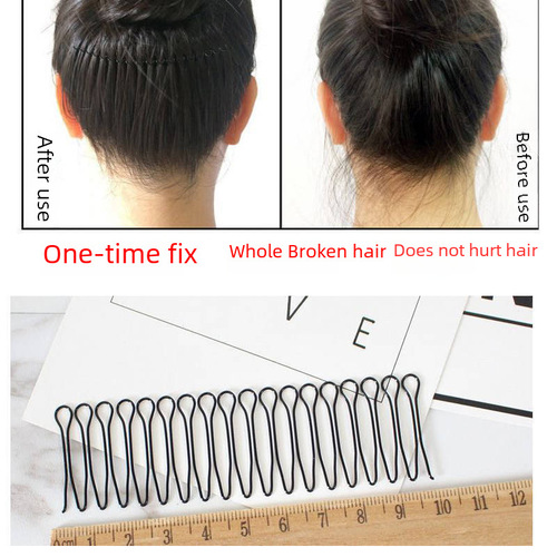 Hair Breakage Remedy Organizer, Frizz Control Clips, Top Clips, Fixed Insert Comb Hair Pins for Women, Hair Dandruff Prevention, Styling Hair Comb Edge Clips