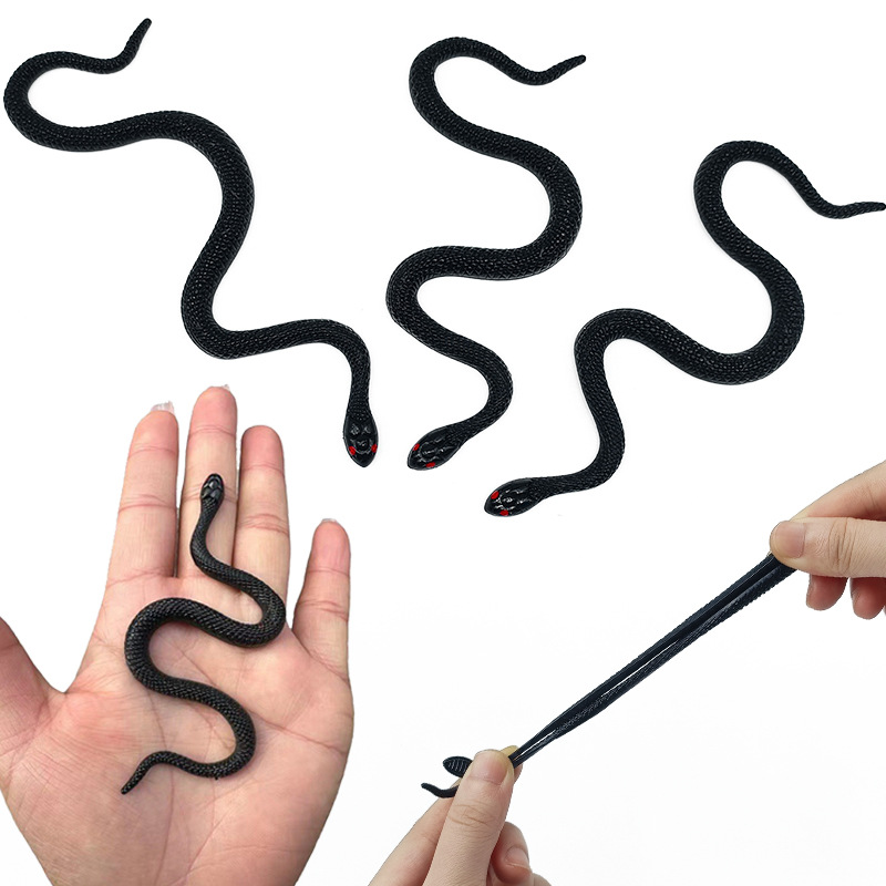 仿真恐吓软胶蛇玩具 水蛇模型眼镜蛇 节日派对万圣节小蛇玩具