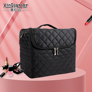 Custom Makeup Bag Portable Large Capacity Multi-Layer Nail Art Hairdressing Beauty Tattoo Toolbox Cosmetic Small Square Bag