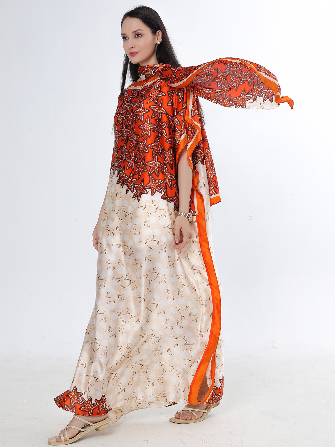 2025 primavera y verano nuevo Amazon venta rápida ropa malaya camisa de arena imitación seda brocado ropa de protección solar de vacaciones de playa