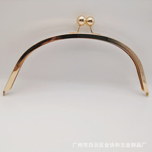 手拿包五金架口 半圆形波珠开关头手袋铰  手袋口金厂家直供