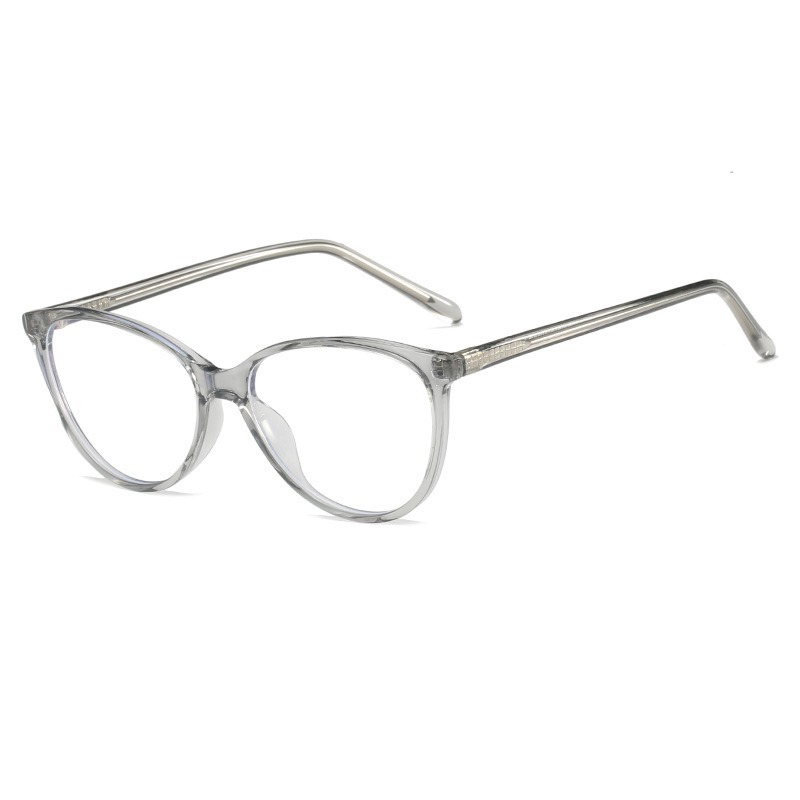 Europeas y estadounidenses gafas de marco de gafas de marco negro, gafas de miopía ultraligeras para ojos de gato para hombres, gafas anti-luz azul retrógradas para mujeres