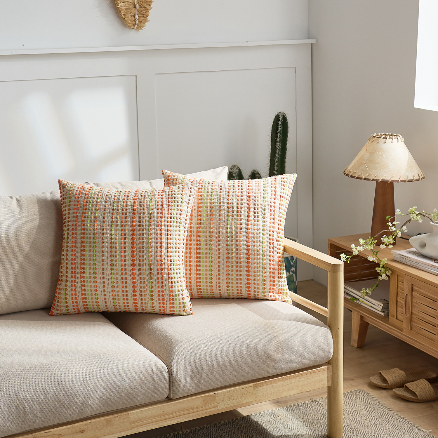 130g Weight Sofa Covers Home Textiles & Decor Type Polyester Material Stripe Pattern Simple Style Style Multicolor Color Simple Style Stripe Polyester Sofa Covers Couch & Sofa Decor 23