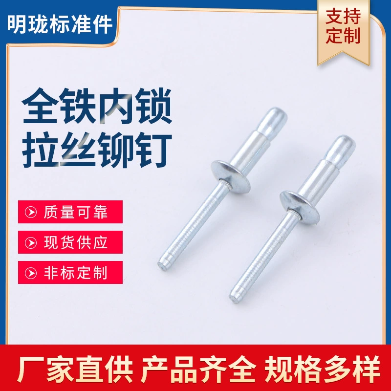 Изготовители производят цельножелезный Внутренний замок заклепки провода 6,4*14,5 Утюг чашки чертежа провода чертежа заклепки