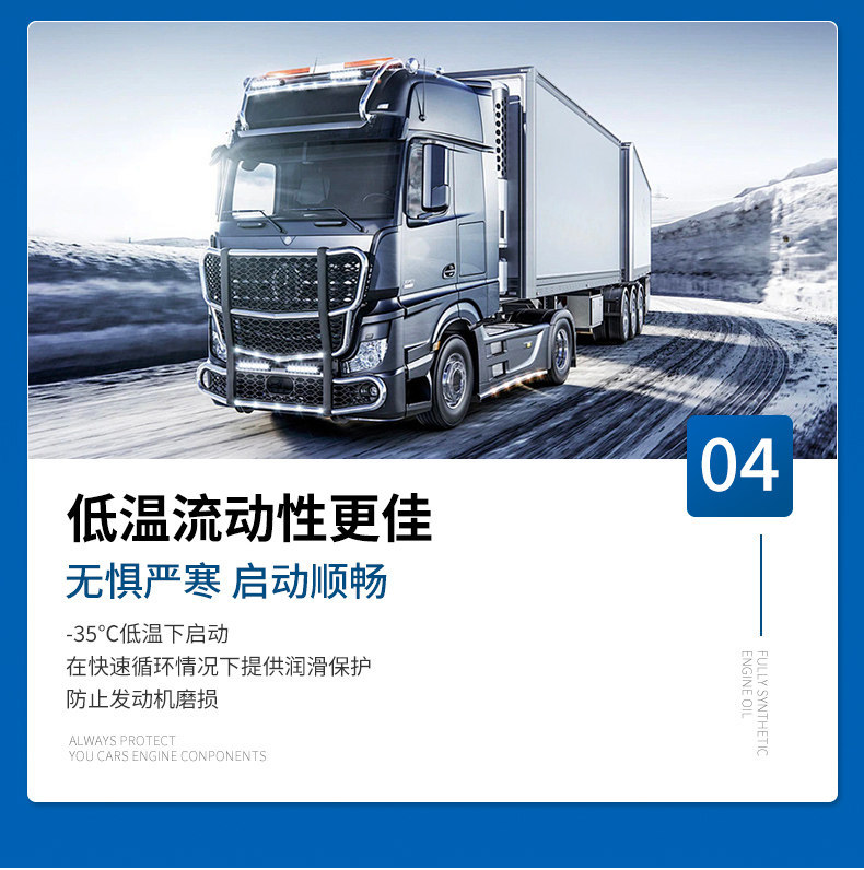 Suitable for genuine fully synthetic diesel engine oil, other 5W-40 agricultural vehicle and truck CF-4 diesel engines
