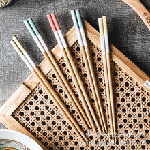 @小木仙日式和风筷子一人一色榉木筷子ins风礼品餐具防滑实木筷子