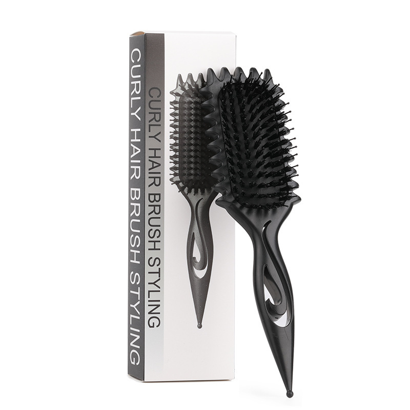 跨境爆款镂空梳尖尾定义梳按摩弹跳梳curl define stying brush|undefined
