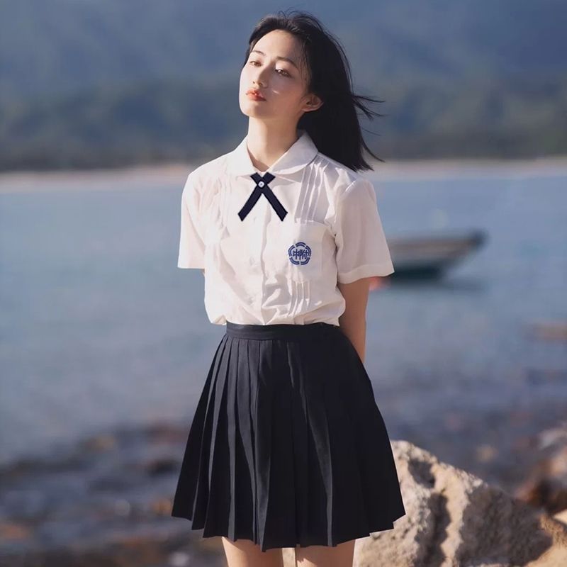 Japanese-Style Jk Uniform Class Uniform Summer Student British College Style Junior High School High School Student Taiwan School Uniform Graduation Season Set