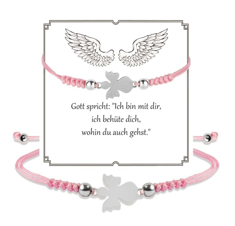 핑크 로프 엔젤 팔찌