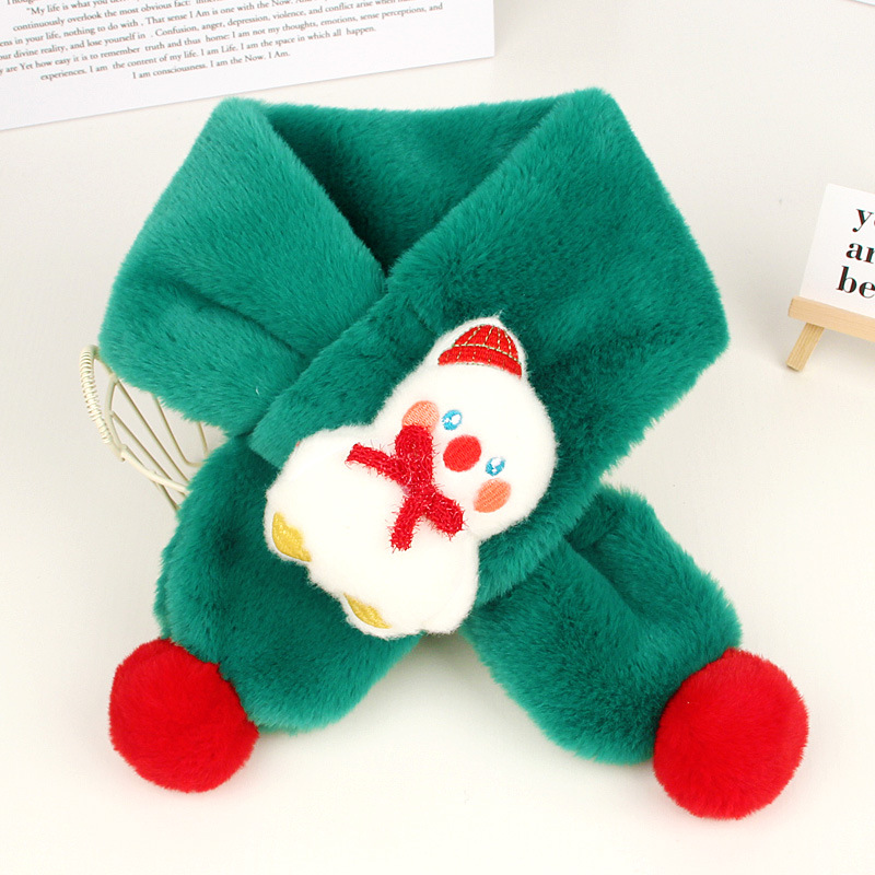 Bufanda infantil de felpa imitación piel de conejo cálida otoño invierno Navidad bebés y niños