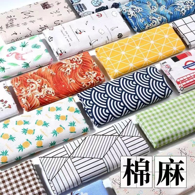 Cotton and Linen Tablecloth DIY Handmade Fabric Student Desk Mat Scandinavian Ins Style Rectangular Dining Table Tablecloth Coffee Table Cloth