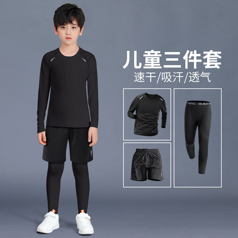 Trajes deportivos infantiles otoño rápido secado baloncesto fútbol entrenamiento ropa de entrenamiento de niños corren ropa de invierno juvenil fitness