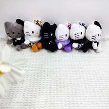 日系4寸灰黑 Kitty包挂件灰kt钥匙扣凯蒂猫毛绒玩具挂饰玩偶批发