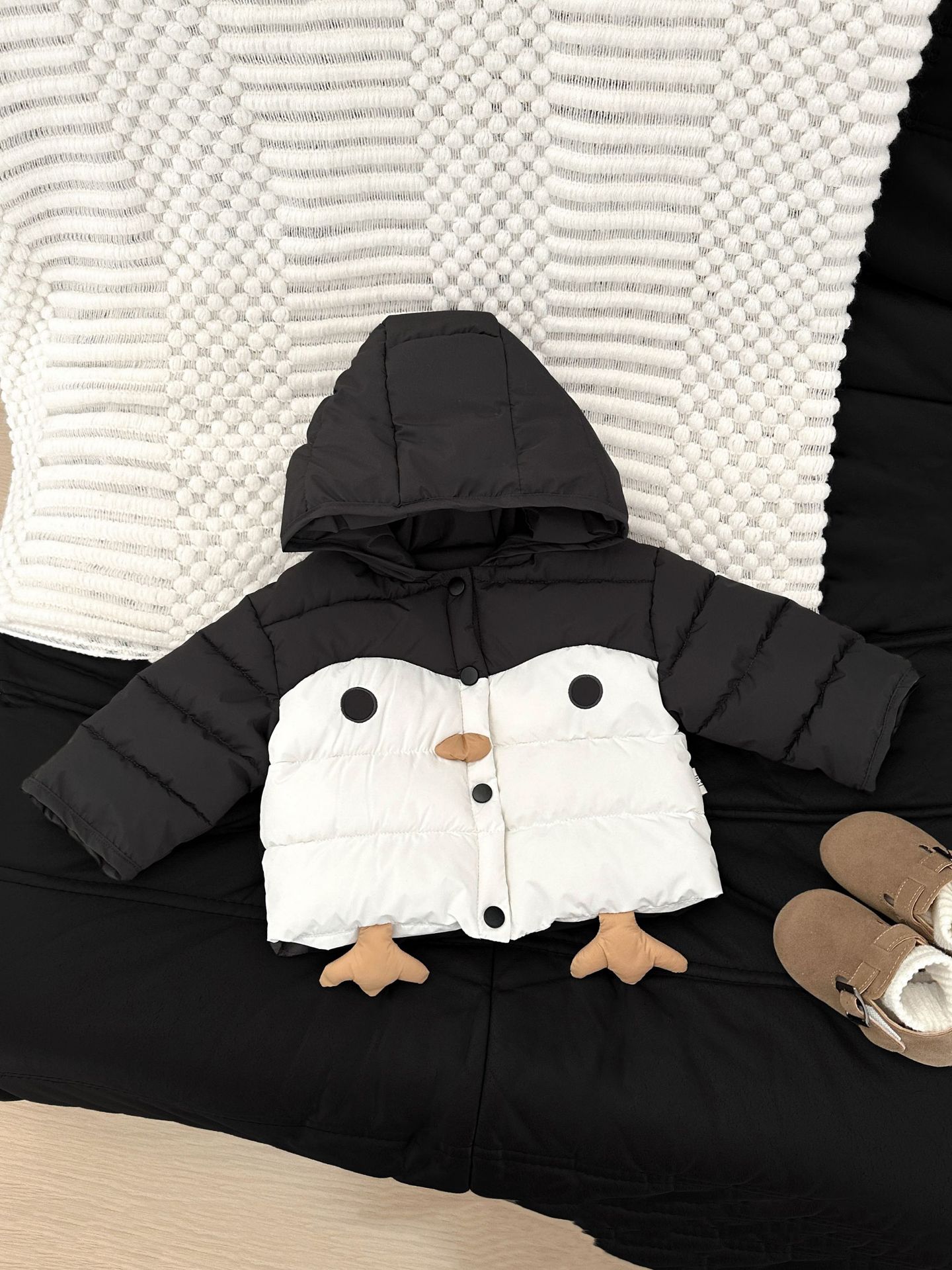 Super lindo bebé otoño invierno chaqueta de algodón nuevo lindo bebé dibujos animados engrosado chaqueta de algodón caliente para niños