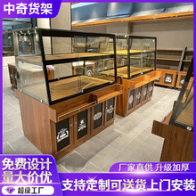 超市玻璃柜面包展示柜蛋糕店甜品中岛柜货架展示架烘焙房边柜展柜