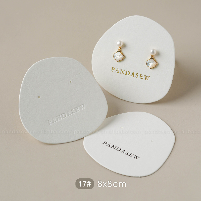 Pandasew 印制logo简约厚克重黑白卡纸耳环吊坠项链收纳|undefined