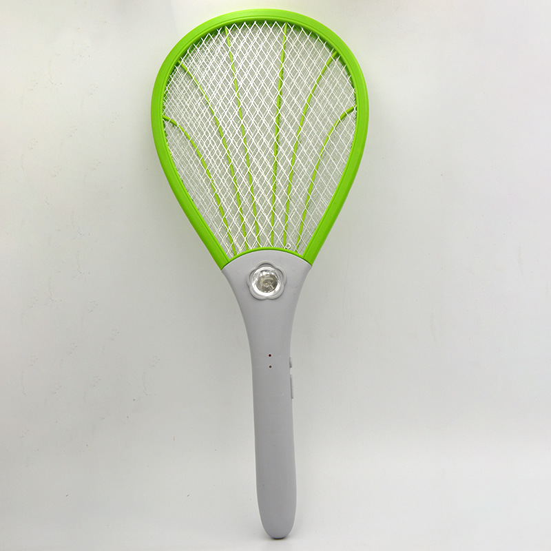 Factory supply shell lithium battery electric mosquito swatter with large mesh fly swatter multi-functional electronic insect killer with LED light