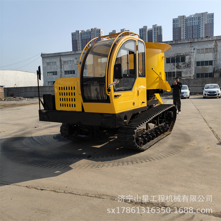 加长履带式平口罐车 2方快速搅拌水泥运输罐车 直筒平口农用搅拌