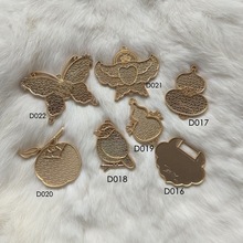 压襟如意蝴蝶呆毛鸟原创新品 掐丝点翠宋锦贴皮盘发饰品配件材料