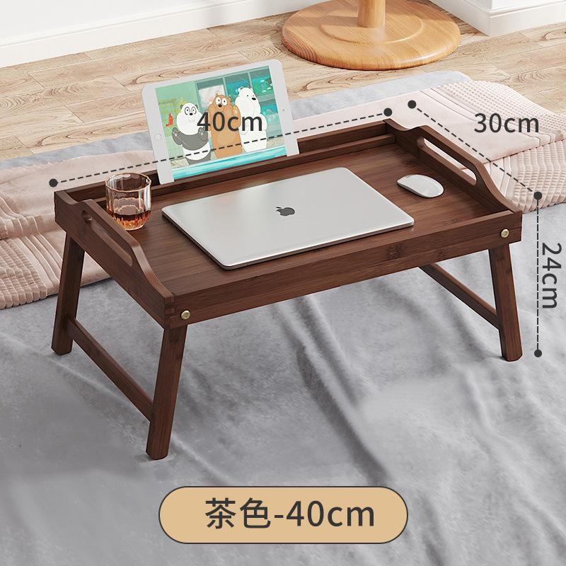 Bambú cama portátil tableta escritorio literario ins mesa de desayuno plegable de madera maciza mesa pequeña mesa de estudio