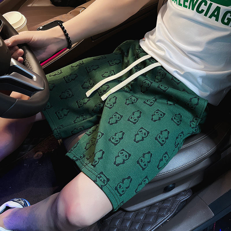 B-Shorts für Herren im Sommer, dünn, trendig, lockere Fünf-Punkte-Sport- und Freizeit-Strandshorts, mittlere Hose für den Außenbereich_voghion.com