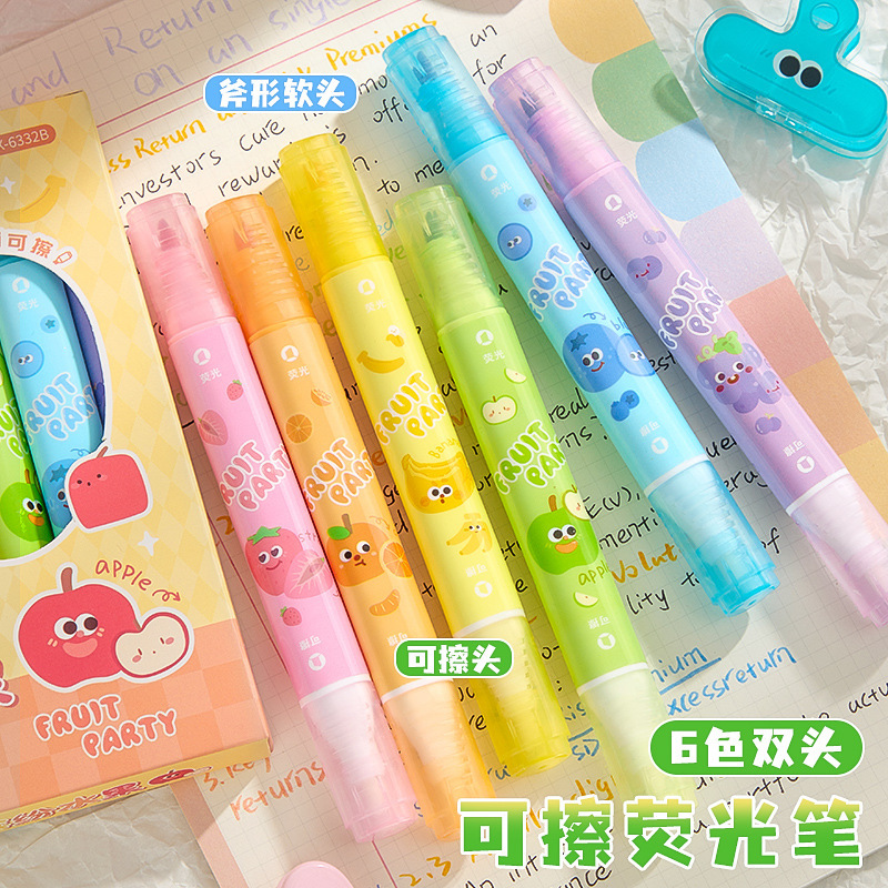 Fluorescence erasable marker for students